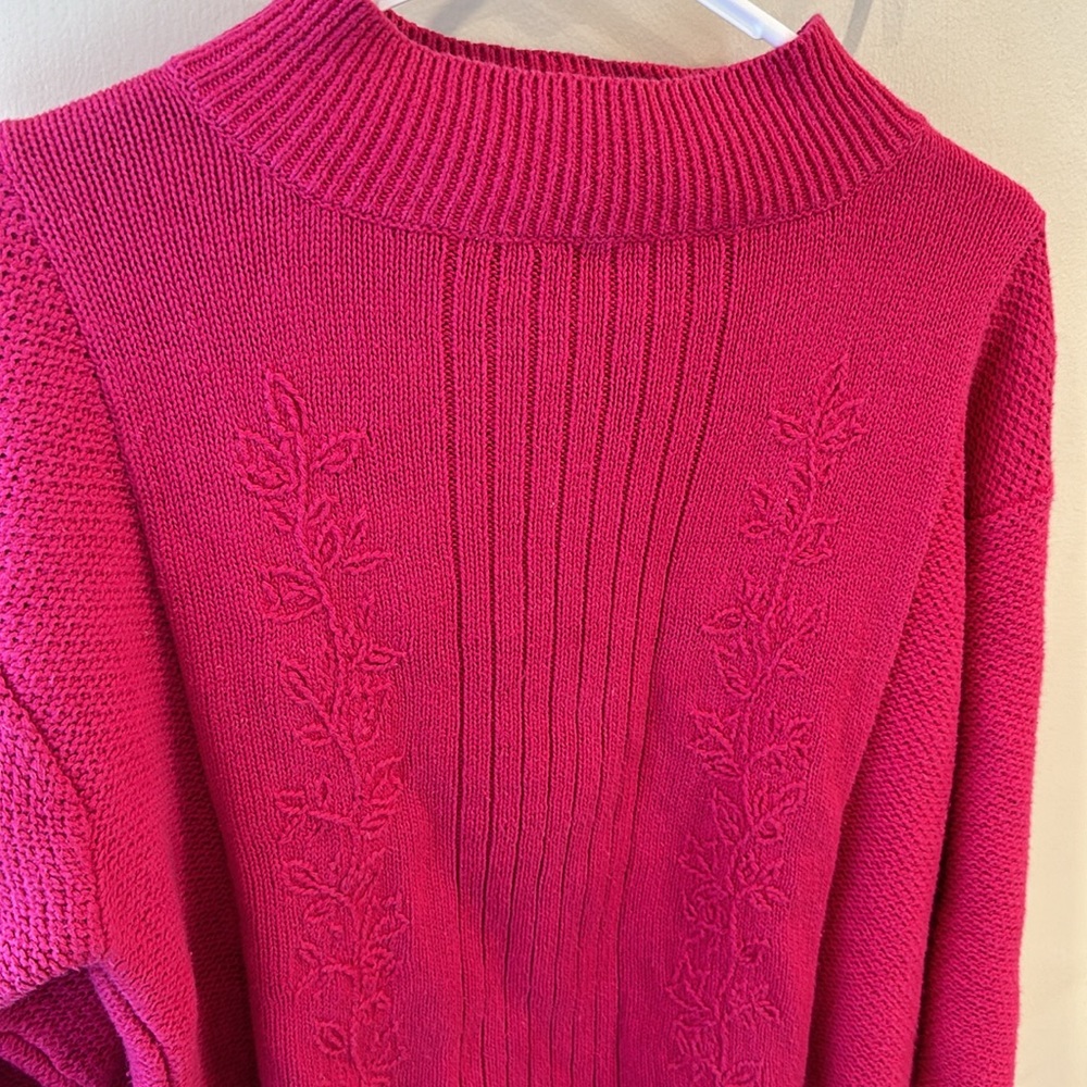 Vintage floral high neck sweater